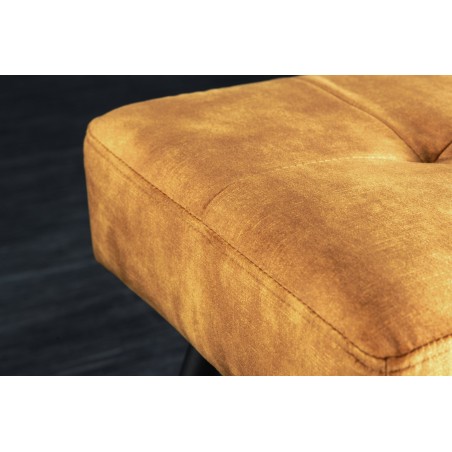 Banc BOUTIQUE 100cm velours jaune moutarde