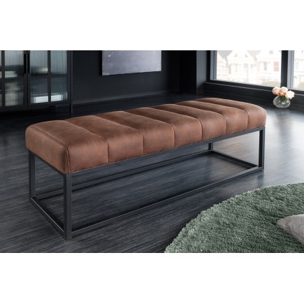 Banc PETIT BEAUTÉ 110cm microfibre brun antique
