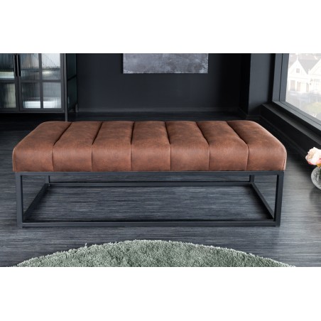 Banc PETIT BEAUTÉ 110cm microfibre brun antique