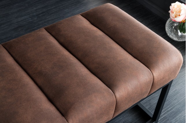 Banc PETIT BEAUTÉ 110cm microfibre brun antique