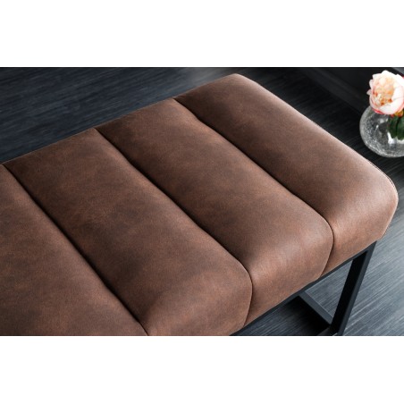 Banc PETIT BEAUTÉ 110cm microfibre brun antique