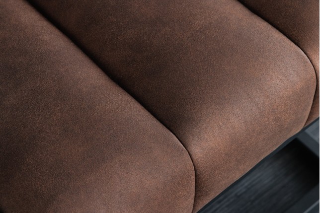 Banc PETIT BEAUTÉ 110cm microfibre brun antique