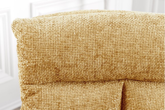 Fauteuil pivotant BIG GEORGE 360° tissu moutarde