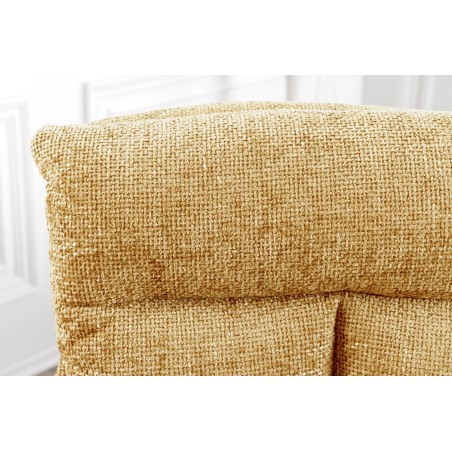 Fauteuil pivotant BIG GEORGE 360° tissu moutarde