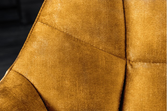 Banc PAPILLON 165cm velours jaune moutarde