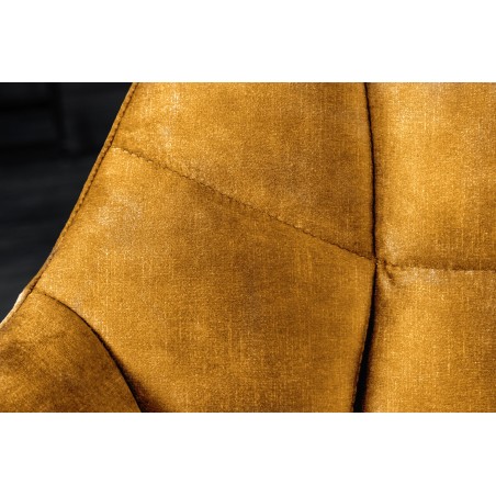 Banc PAPILLON 165cm velours jaune moutarde