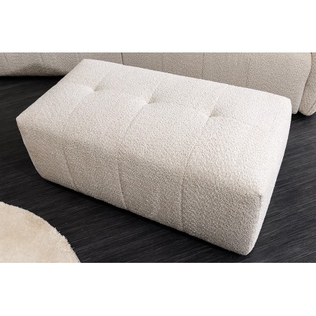 Tabouret Banc ROYAL 120cm Bouclé Champagne Beige