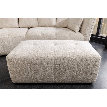 Tabouret Banc ROYAL 120cm Bouclé Champagne Beige