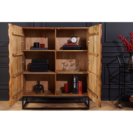 Buffet haut VULCANO 120cm mosaïque manguier brun