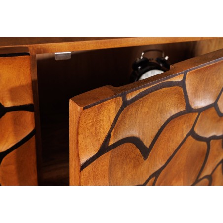 Buffet haut VULCANO 120cm mosaïque manguier brun