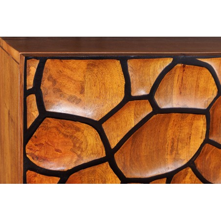 Buffet haut VULCANO 120cm mosaïque manguier brun