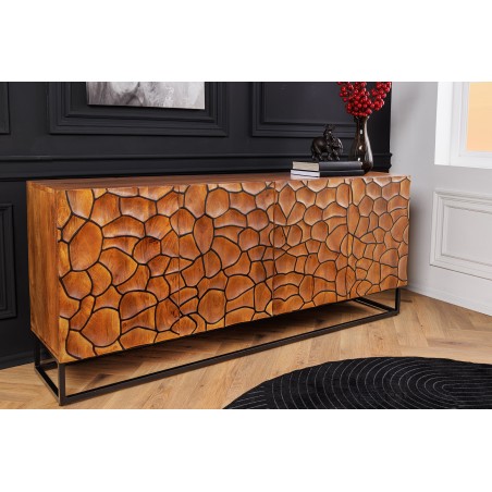 Buffet Bas VULCANO 180cm Mosaïque Manguier Brun