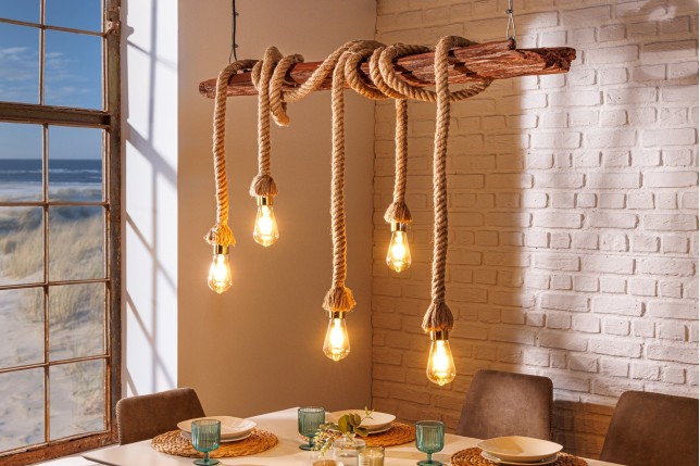 Suspension SEVEN SEAS 110cm bois d'acacia recyclé naturel