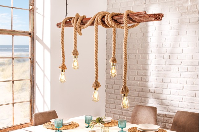 Suspension SEVEN SEAS 110cm bois d'acacia recyclé naturel