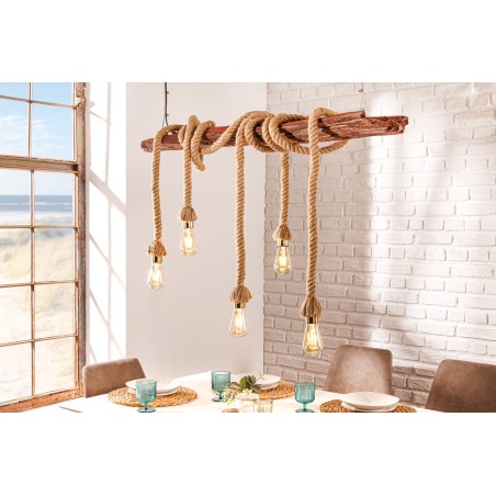 Suspension SEVEN SEAS 110cm bois d'acacia recyclé naturel