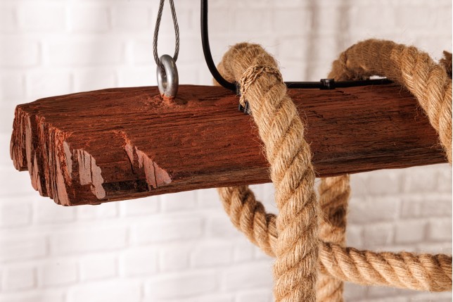 Suspension SEVEN SEAS 110cm bois d'acacia recyclé naturel