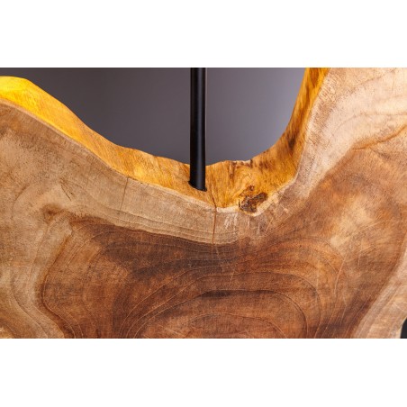 Lampe de table HYPNOTIC teck naturel - abat-jour beige 50cm