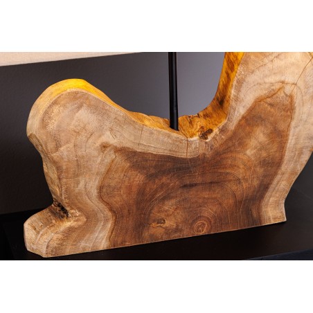 Lampe de table HYPNOTIC teck naturel - abat-jour beige 50cm