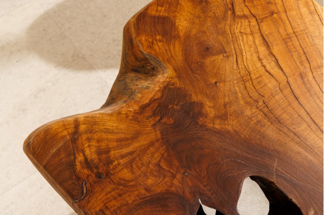 Banc ROOT en teck massif 100cm brun naturel