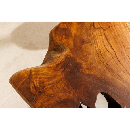 Banc ROOT en teck massif 100cm brun naturel