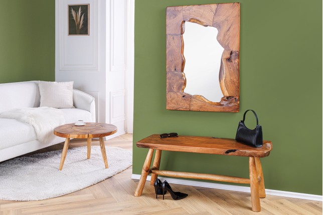 Banc ROOT 100cm Teck Brun Naturel - Fait Main