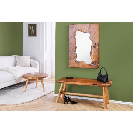 Banc ROOT 100cm Teck Brun Naturel - Fait Main