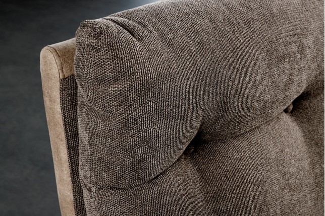 Banc BIG GEORGE 160cm Velours Taupe - Piètement Métal Noir