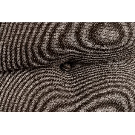 Banc BIG GEORGE 160cm Velours Taupe - Piètement Métal Noir