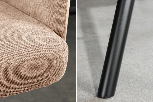 Tabouret de bar BIG GEORGE velours champagne beige pivotant