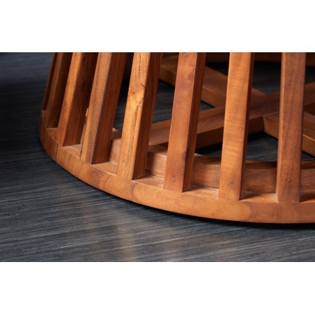 Table à manger ronde MAISON JADE Ø120cm acacia massif