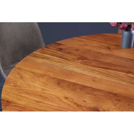 Table à manger ronde MAISON JADE Ø140cm acacia massif