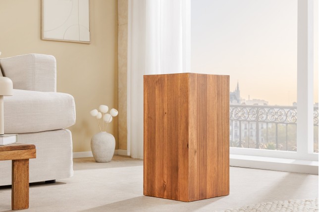 Colonne décorative COLUMNA 50cm acacia brun naturel