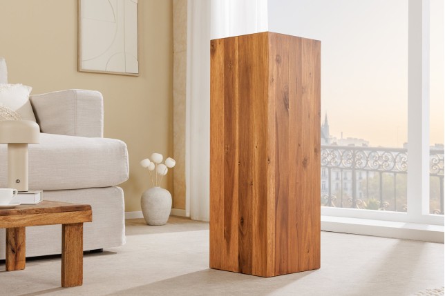 Colonne décorative COLUMNA 75cm acacia brun naturel