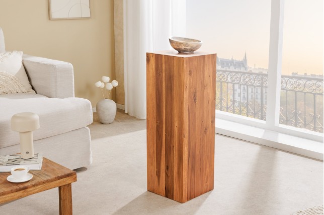 Colonne décorative COLUMNA 75cm acacia brun naturel