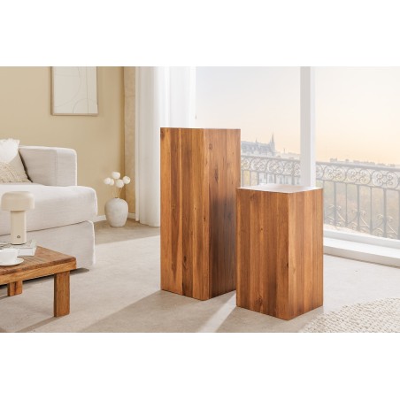 Colonne décorative COLUMNA 75cm acacia brun naturel