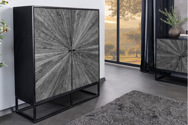 Highboard Barracuda 120cm - Buffet Haut Manguier & Teck