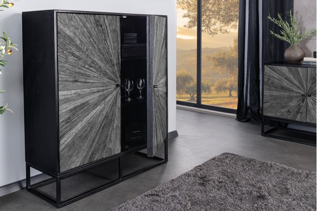 Highboard Barracuda 120cm - Buffet Haut Manguier & Teck