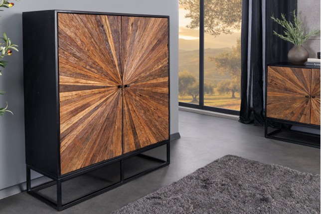 Highboard Barracuda 120cm - Buffet haut manguier et teck