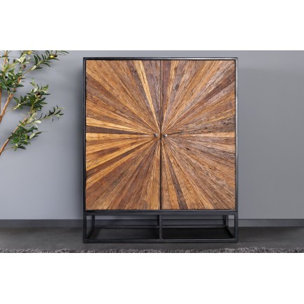 Highboard Barracuda 120cm - Buffet haut manguier et teck 2