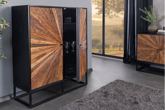 Highboard Barracuda 120cm - Buffet haut manguier et teck