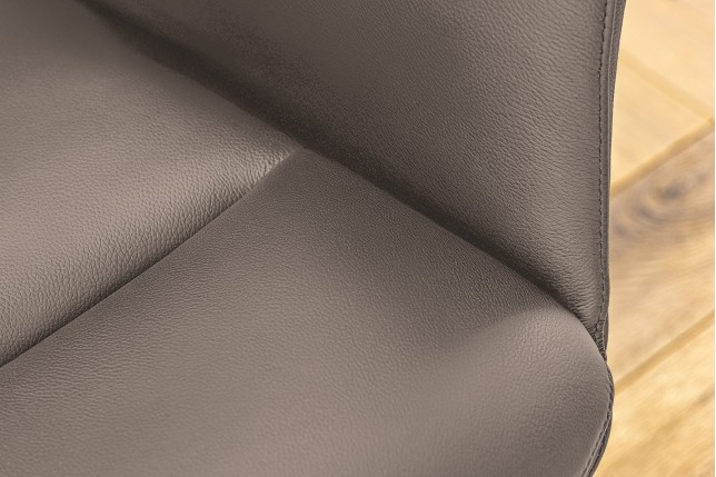 Fauteuil Pivotant PAPILLON Cuir Marron 360°