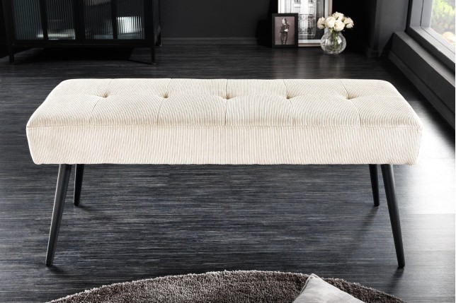 Banc BOUTIQUE 100cm Beige en Corde Tressée