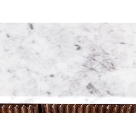 Meuble TV GATSBY 170cm rétro manguier & marbre