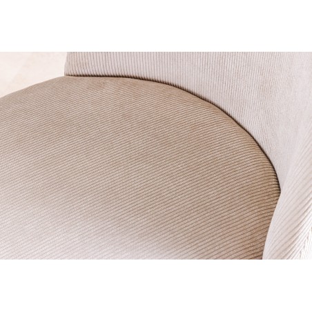 Chaise MIA CASA corde beige pieds métal champagne gold