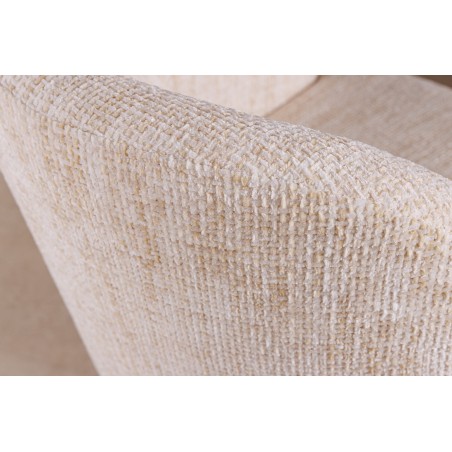 Chaise EXTRAVAGANCIA beige chenille accoudoirs champagne