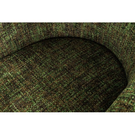 Chaise EXTRAVAGANCIA chenille vert foncé & doré