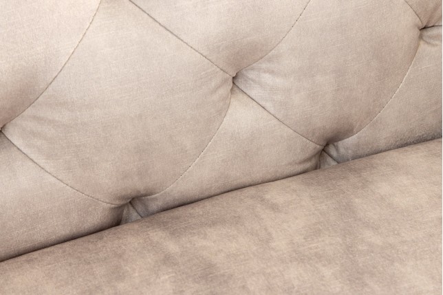 Fauteuil Chesterfield Modern Barock velours champagne beige