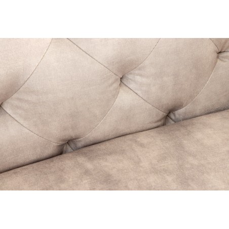 Fauteuil Chesterfield Modern Barock velours champagne beige
