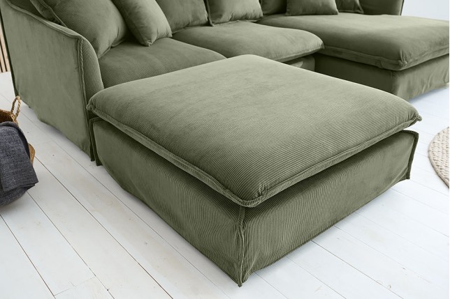 Tabouret HEAVEN 100cm housse cordon vert