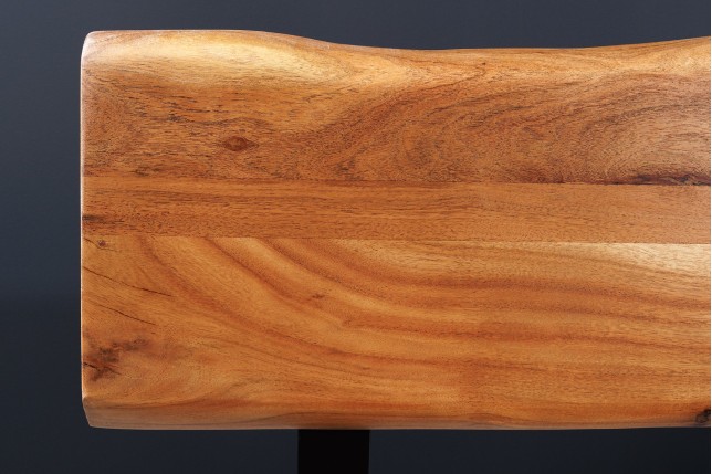 Banc MAMMUT 160cm Acacia Massif Finition Miel avec Dossier